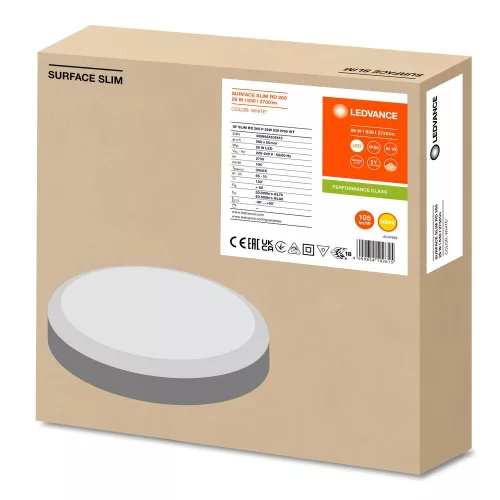 LED Mennyezeti Lámpa 26W 2730lm 3000K Meleg Fehér Felületre Szerelt 26cm Felületre Szerelt Ledvance