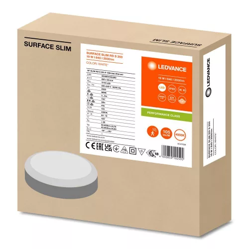 LED mennyezeti lámpa 19W 2000lm 4000K semleges alkonyati mozgásérzékelővel, felületre szerelhető, fehér, 20cm, felületre szerelhető, Ledvance