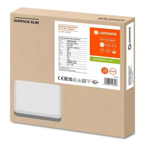 LED panel mennyezeti lámpatest 35W 3680lm 4000K semleges fehér felületre szerelhető 35x35cm Felületre szerelhető Ledvance