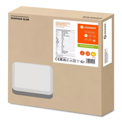 LED panel mennyezeti lámpatest 26W 2730lm 3000K meleg fehér alkonyati mozgásérzékelővel felületre szerelhető Ledvance