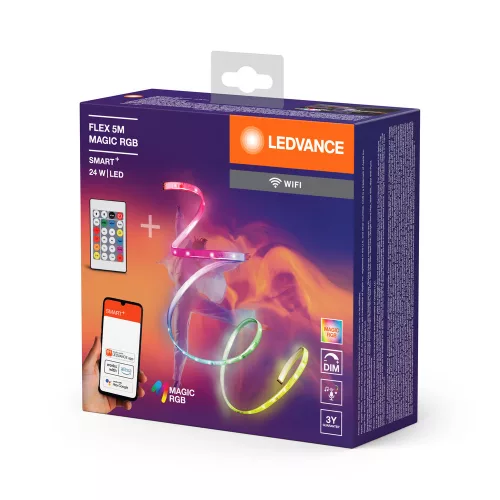 LED Szalag 24W RGB Távirányítóval Szabályozható 5m SMART+ WiFi Flex Ledvance