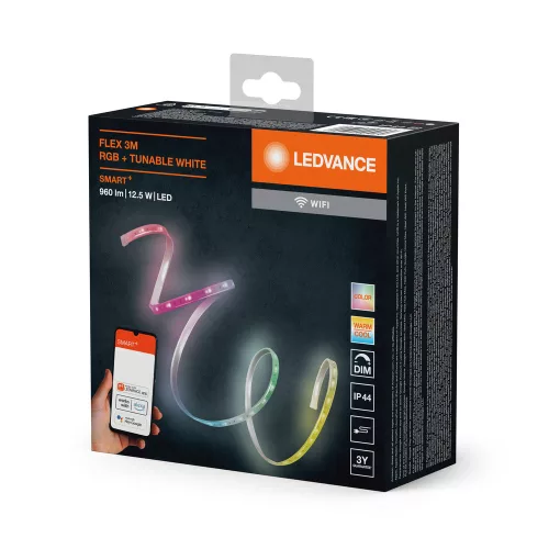 LED szalag kültéri 12.5W 740lm RGB CCT fényerőszabályozható 3m SMART+ WiFi Flex Ledvance