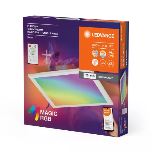 LED panel mennyezeti lámpatest okos 24W 1900lm RGB CCT szabályozható fényerejű 45x45cm fehér SMART+ WiFi Magic Ledvance