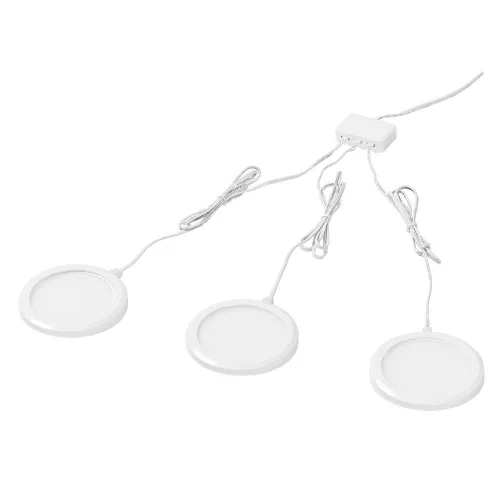 3x Okos Szekrény alatti Lámpatest 6.5W 210lm CCT 83mm Szabályozható Fehér SMART+ WiFi Szekrény alatti Kerek Ledvance