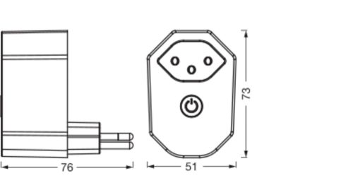 Okosaljzat EU csatlakozó 230V 10A Energiamérő SMART+ Matter Wifi csatlakozó Ledvance