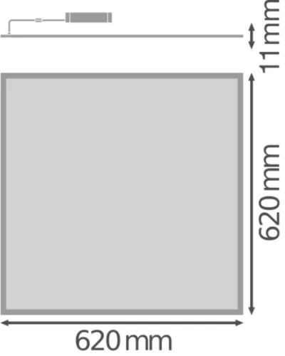 LED Panel Mennyezeti Fali Lámpatest 43W 4000lm CCT Szabályozható Süllyesztett Négyzet Fehér SMART+ ZigBee Ledvance