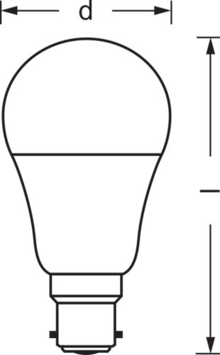 LED izzó B22 Hagyományos 9W = 60W 806lm CCT RGB Szabályozható SMART+ ZigBee Classic Ledvance