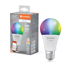   LED izzó E27 9W = 60W 806lm RGBW CCT szabályozható fényerejű SMART+ Matter Wifi Classic Ledvance