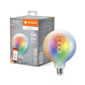   LED izzó E27 4.8W = 40W 470lm RGBW CCT szabályozható fényerejű SMART+ WiFi gömb alakú izzószálas Ledvance