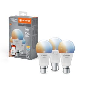   LED izzó B22 9W = 60W 806lm CCT szabályozható fényerővel SMART+ WiFi Classic Ledvance