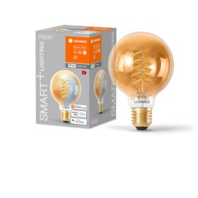   LED izzó E27 8W = 50W 600lm Szabályozható CCT SMART+ WiFi Filament Globe Ledvance