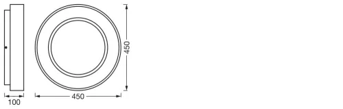 LED Mennyezeti Lámpa Felületre Szerelt 18.5W 500lm CCT Szabályozható Kerek Fehér SMART+ WiFi Sun@Home Ledvance