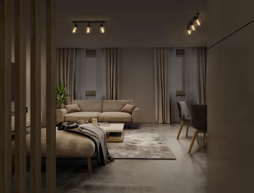 LED fali mennyezeti lámpa 3 pontos dekoratív dekoratív E14 8,4 W fekete LEDVANCE