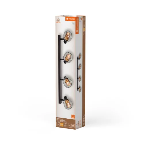 LED fali mennyezeti lámpa szabályozható, 4 pontos dekoratív dísz E14 11,2 W fekete LEDVANCE