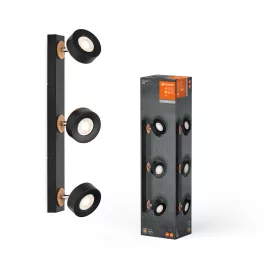   Mennyezeti LED spotlámpa 3 lámpás dekoratív 14,4 W fekete LEDVANCE