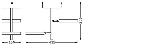 Mennyezeti Spot LED lámpa 2 pontos dekoratív 21W fehér LEDVANCE