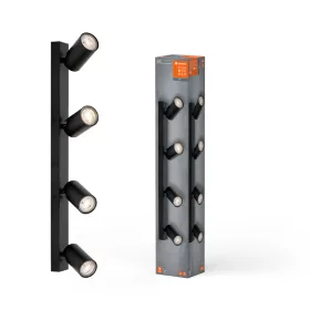   LED mennyezeti fali spotlámpa 4-pontos szabályozható 13,6 W GU10 fekete LEDVANCE