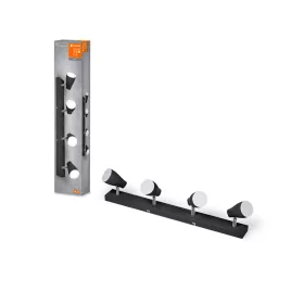   LED mennyezeti lámpa spotlámpa, állítható 4 pontos 17,2 W GU10 fekete körte LEDVANCE