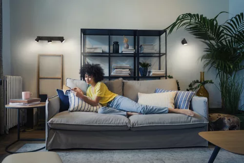 LED mennyezeti lámpa spotlámpa, állítható 4 pontos 17,2 W GU10 fekete körte LEDVANCE