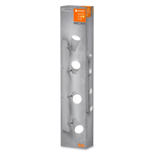 LED mennyezeti lámpa spotlámpa, állítható 4 pontos spotlámpa 17,2 W GU10 szürke körte LEDVANCE