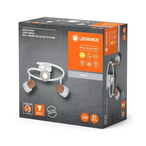 LED mennyezeti lámpa fali szabályozható spotlámpa dekoratív fali lámpa dekoratív 10,2 W fehér folt LEDVANCE