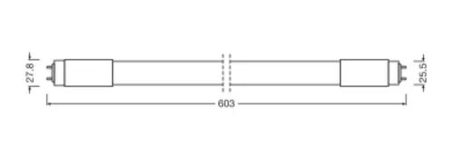 G13 T8 LED fénycső 1100lm 7.5W semleges 4000K 190° 60cm Ledvance