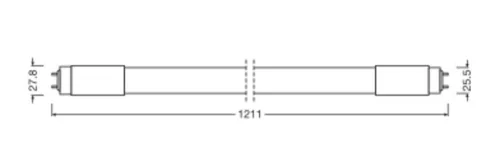 G13 T8 LED fénycső 14W 2100lm Semleges 4000K 190° 120cm Ledvance