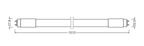 G13 T8 LED fénycső 2800lm 20W 3000K Meleg 190° 150cm Ledvance