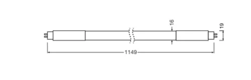 T5 G5 LED fénycső 18W = 28W 2340lm 3000K Meleg 160° 115cm Superior Ledvance