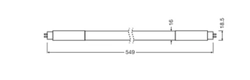 LED fénycső T5 G5 7W = 14W 1000lm 3000K Meleg 190° 55cm Superior Ledvance
