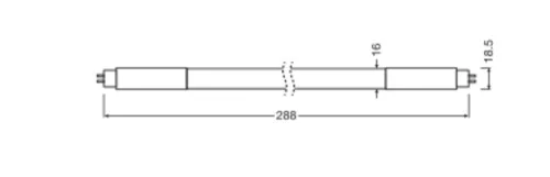 LED fénycső T5 G5 4W = 8W 400lm 4000K Semleges 190° 30cm Superior Ledvance