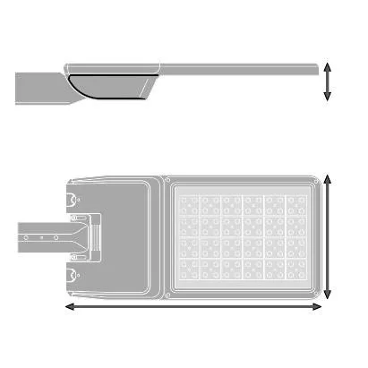 LED utcai lámpa ipari közúti lámpatest 158W 24450lm 4000K IP66 fehér utcai lámpa Flex Ledvance