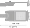 LED utcai lámpa ipari közúti lámpa, szabályozható 58W 8500lm 4000K IP66 fehér utcai lámpa Flex Ledvance