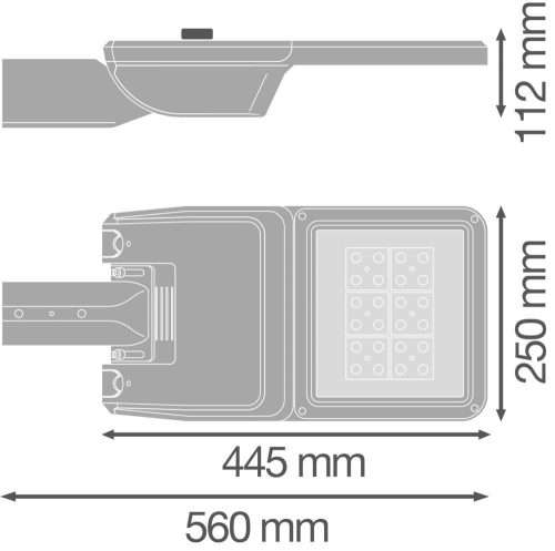 LED utcai lámpa ipari közúti lámpa, szabályozható 36W 5180lm 4000K IP66 fehér utcai lámpa Flex Ledvance
