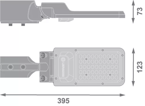 LED utcai világítású ipari közúti lámpatest 15W 1800lm 4000K IP65 Black Urban Area Ledvance