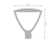 LED utcai lámpa ipari közúti lámpatest 59W 7375lm 2200/2700K IP66 Black Urban Lantern Ledvance