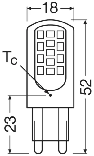 LED kapszulaizzó G9 4W = 40W 470lm 2700K Meleg 300° Szabályozható Ledvance