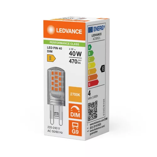 LED kapszulaizzó G9 4W = 40W 470lm 2700K Meleg 300° Szabályozható Ledvance
