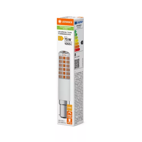 LED izzó B15d 8W = 75W 1055lm 2700K Meleg 320° Szabályozható Ledvance