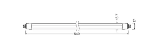 G5 T5 LED fénycső 10.5W 1600lm 6500K Hideg 180° 55cm Ledvance