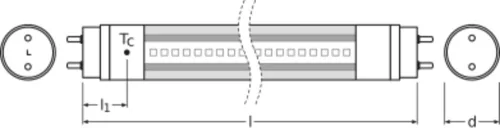 G13 T8 LED fénycső 8W 900lm Semleges 4000K 60cm Ledvance