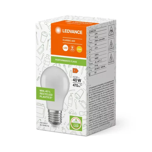 LED izzó E27 A55 4.9W = 40W 4000K 470lm Semleges 200° Ledvance