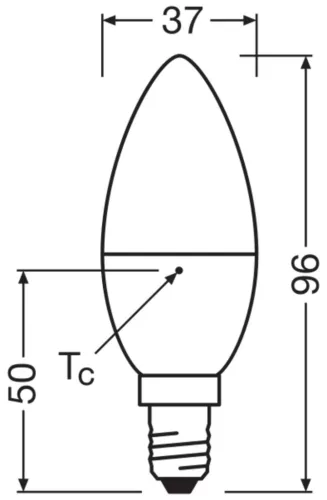 LED gyertyaizzó E14 B37 4.9W = 40W 470lm 4000K Semleges 220° Ledvance
