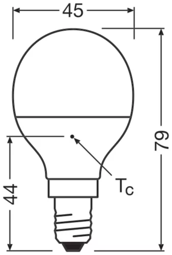 LED izzó E14 P45 4.9W = 40W 470lm Meleg 2700K 200° Ledvance