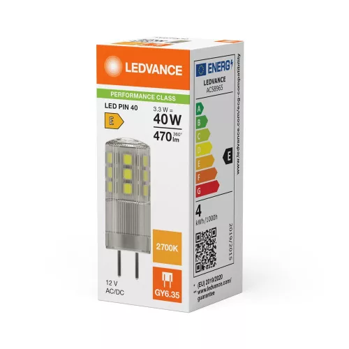 LED kapszulaizzó GY6.35 3.3W = 40W 470lm 2700K Meleg 320° 12V Ledvance