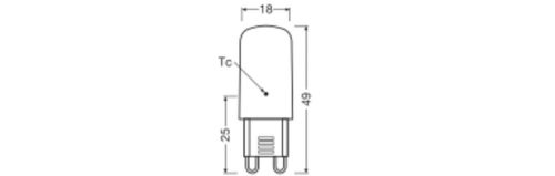 LED kapszulaizzó G9 3W = 30W 320lm 2700K Meleg 300° Szabályozható Ledvance