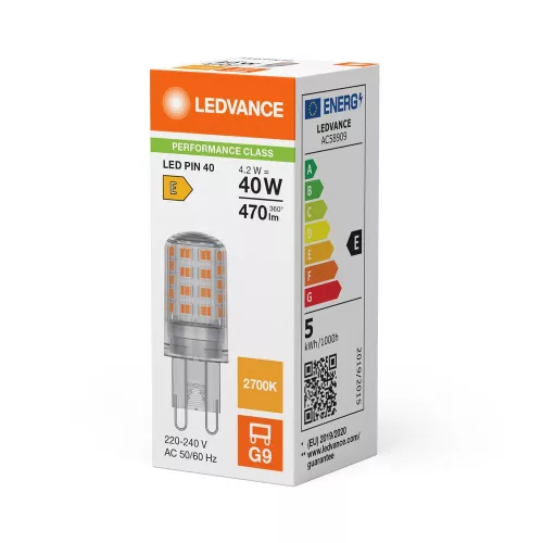 LED kapszulaizzó G9 4.2W = 40W 470lm 2700K Meleg 300° Ledvance