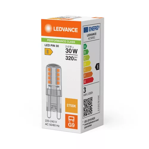 LED kapszulaizzó G9 2.6W = 30W 320lm 2700K Meleg 300° Ledvance