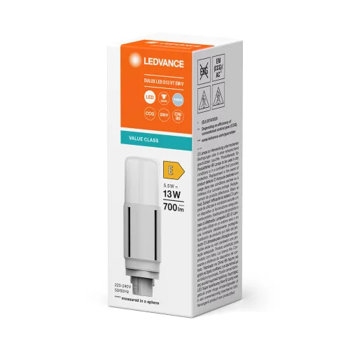 LED izzó DULUX G24d 5,5W = 13W 700lm 4000K semleges fehér LEDVANCE