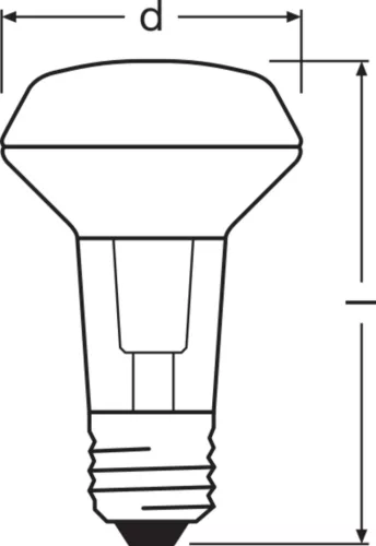 LED izzó reflektor E27 R63 4.8W = 60W 345lm 2700K Meleg 36° CRI90 Szabályozható Ledvance